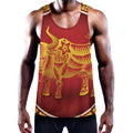 Chinese Ox Zodiac Sign Print Men's Workout Tank Top