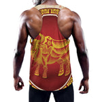 Chinese Ox Zodiac Sign Print Training Tank Top