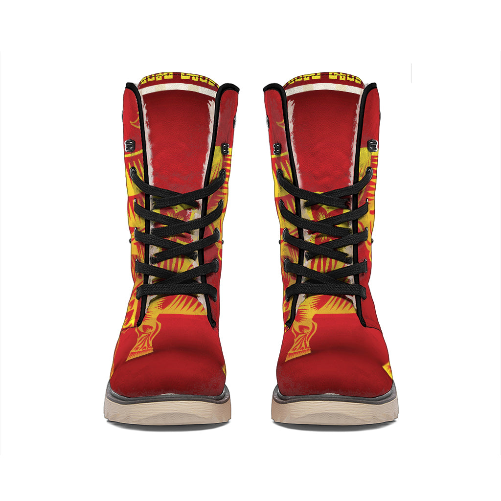 Chinese Ox Zodiac Sign Print Winter Boots