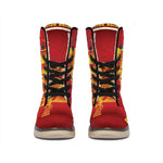 Chinese Ox Zodiac Sign Print Winter Boots