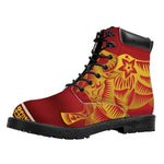 Chinese Ox Zodiac Sign Print Work Boots