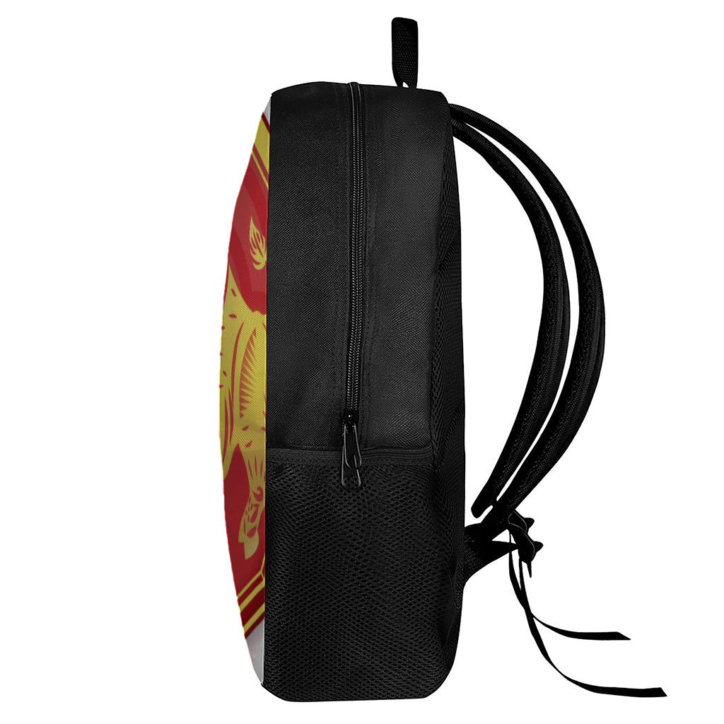 Chinese Ox Zodiac Symbol Print 17 Inch Backpack