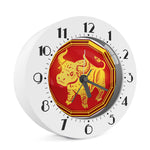 Chinese Ox Zodiac Symbol Print Alarm Clock