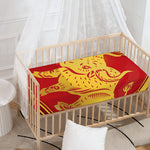 Chinese Ox Zodiac Symbol Print Baby Crib Sheet