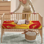 Chinese Ox Zodiac Symbol Print Baby Crib Sheet