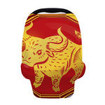 Chinese Ox Zodiac Symbol Print Baby Seat Cover
