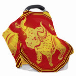 Chinese Ox Zodiac Symbol Print Baby Seat Cover