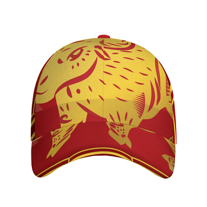 Chinese Ox Zodiac Symbol Print Baseball Cap