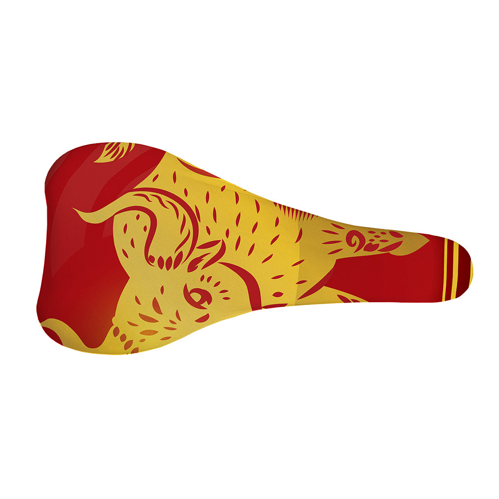 Chinese Ox Zodiac Symbol Print Bicycle Seat Cover