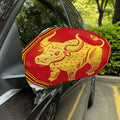 Chinese Ox Zodiac Symbol Print Car Side Mirror Covers