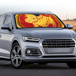 Chinese Ox Zodiac Symbol Print Car Windshield Sun Shade