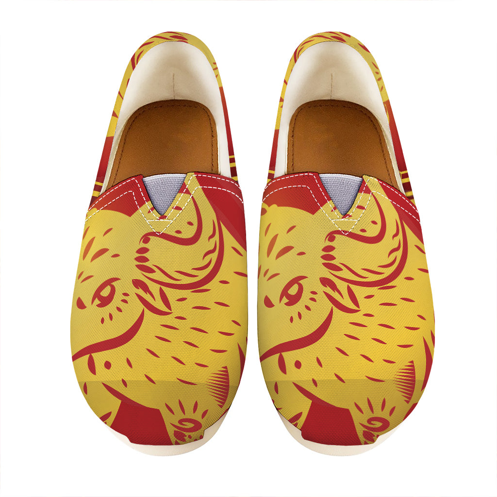 Chinese Ox Zodiac Symbol Print Casual Shoes