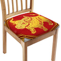 Chinese Ox Zodiac Symbol Print Chair Cushion Cover