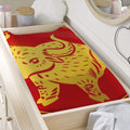 Chinese Ox Zodiac Symbol Print Changing Pad Cover