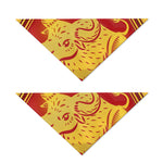 Chinese Ox Zodiac Symbol Print Dog Bandana