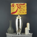Chinese Ox Zodiac Symbol Print Drum Lamp Shade