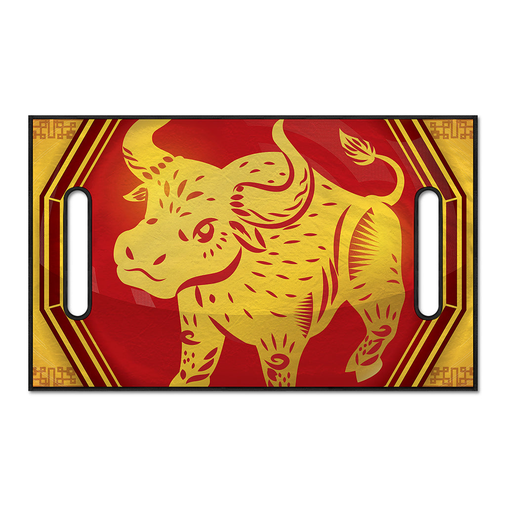 Chinese Ox Zodiac Symbol Print Golf Cart Seat Cover