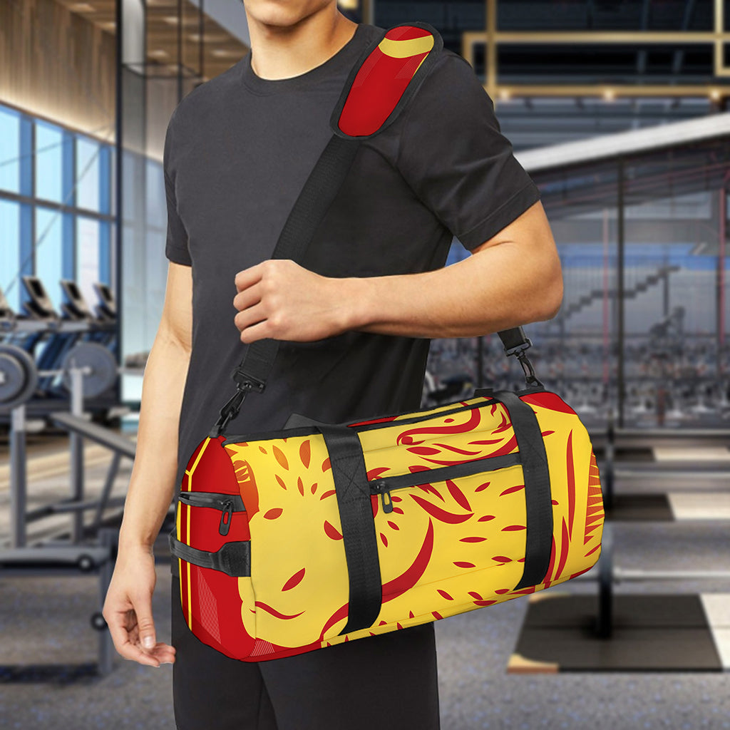 Chinese Ox Zodiac Symbol Print Gym Bag