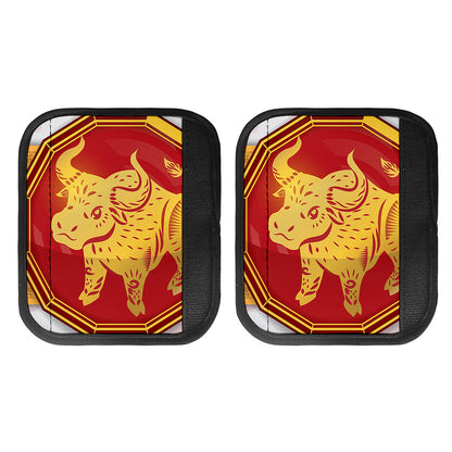 Chinese Ox Zodiac Symbol Print Handle Covers