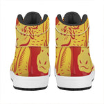 Chinese Ox Zodiac Symbol Print High Top Leather Sneakers