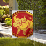 Chinese Ox Zodiac Symbol Print House Flag