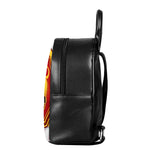 Chinese Ox Zodiac Symbol Print Leather Backpack