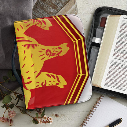 Chinese Ox Zodiac Symbol Print Leather Bible Cover