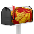 Chinese Ox Zodiac Symbol Print Mailbox Cover