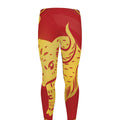 Chinese Ox Zodiac Symbol Print Men's Leggings