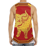 Chinese Ox Zodiac Symbol Print Men's Muscle Tank Top