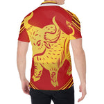 Chinese Ox Zodiac Symbol Print Men's Shirt