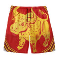 Chinese Ox Zodiac Symbol Print Men's Swim Trunks