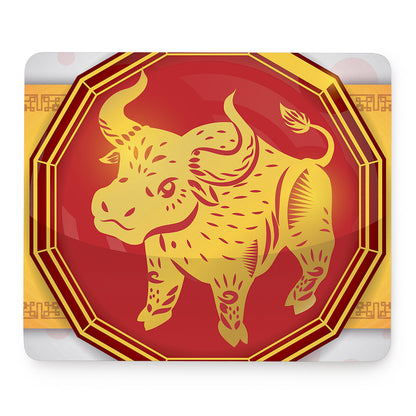 Chinese Ox Zodiac Symbol Print Mouse Pad