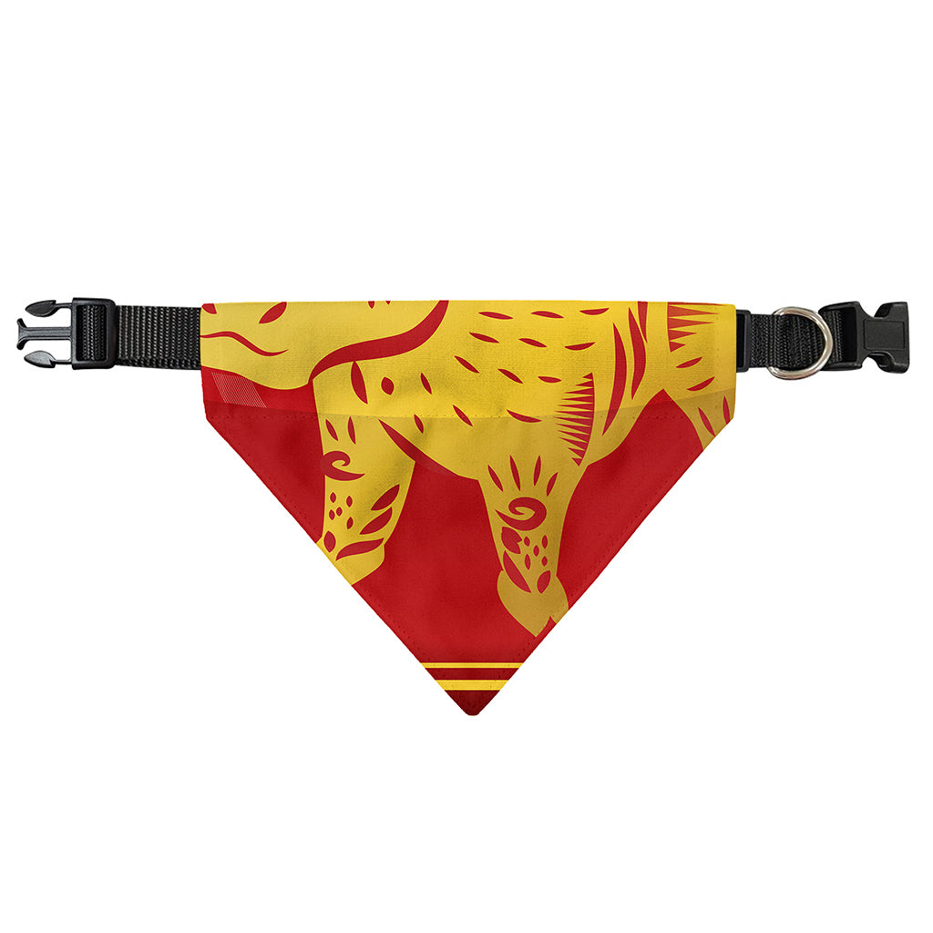 Chinese Ox Zodiac Symbol Print Over The Collar Dog Bandana