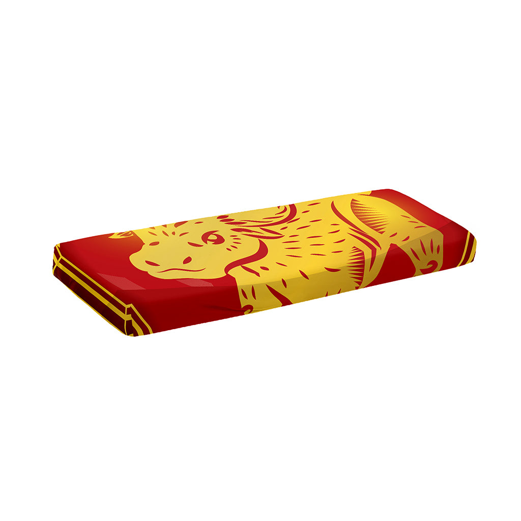 Chinese Ox Zodiac Symbol Print Piano Keyboard Cover