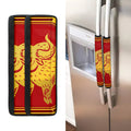 Chinese Ox Zodiac Symbol Print Refrigerator Handle Covers
