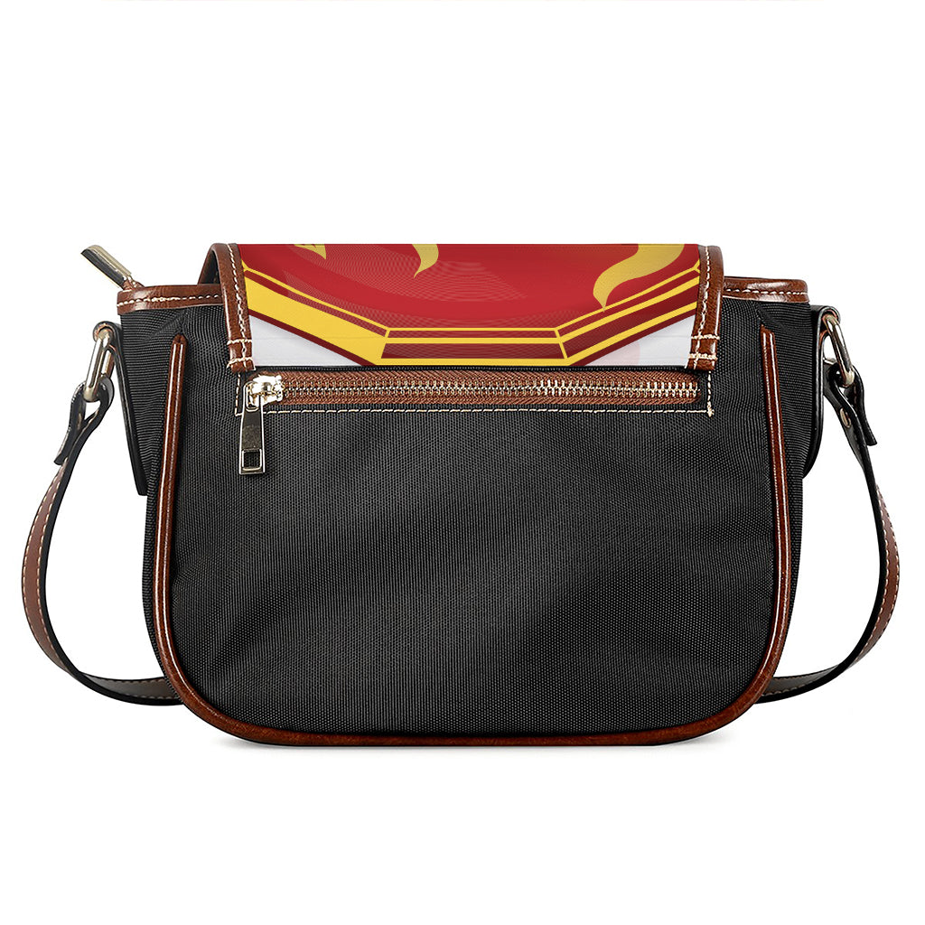 Chinese Ox Zodiac Symbol Print Saddle Bag
