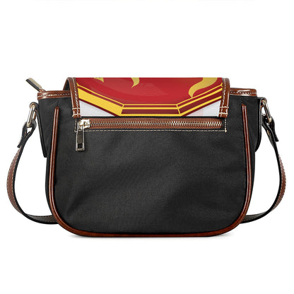 Chinese Ox Zodiac Symbol Print Saddle Bag
