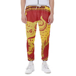 Chinese Ox Zodiac Symbol Print Scuba Joggers