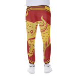 Chinese Ox Zodiac Symbol Print Scuba Joggers
