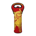 Chinese Ox Zodiac Symbol Print Single Neoprene Wine Tote