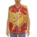 Chinese Ox Zodiac Symbol Print Sleeveless Baseball Jersey