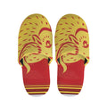 Chinese Ox Zodiac Symbol Print Slippers
