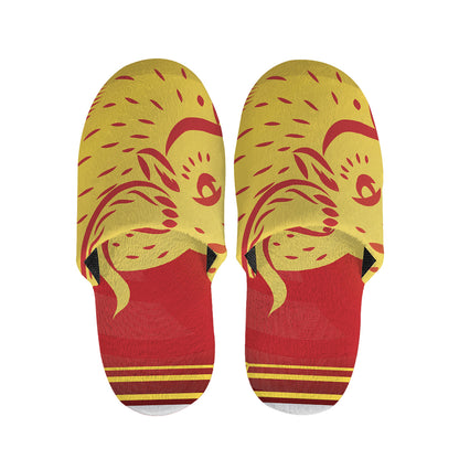 Chinese Ox Zodiac Symbol Print Slippers