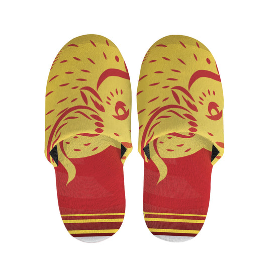 Chinese Ox Zodiac Symbol Print Slippers