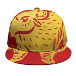 Chinese Ox Zodiac Symbol Print Snapback Cap