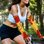 Chinese Ox Zodiac Symbol Print Sun Protection Arm Sleeves