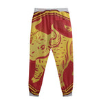 Chinese Ox Zodiac Symbol Print Sweatpants