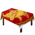 Chinese Ox Zodiac Symbol Print Tablecloth