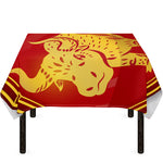 Chinese Ox Zodiac Symbol Print Tablecloth
